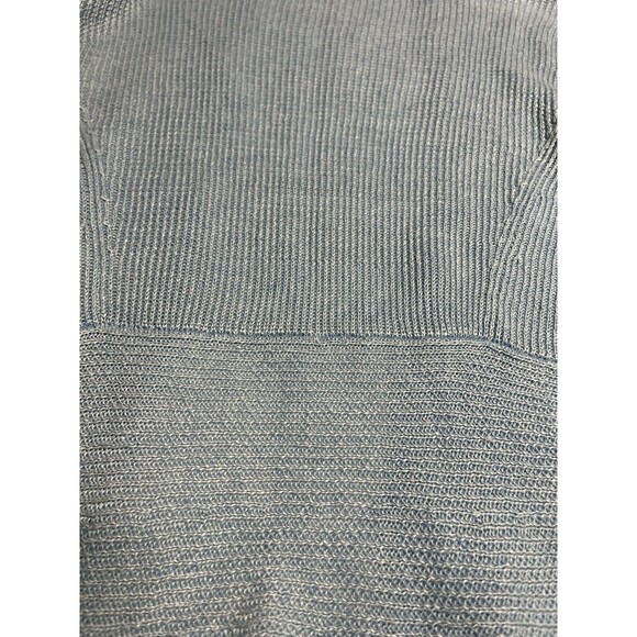 Eileen Fisher Linen Light Blue Open Front Asymmetrical Cardigan Sweater Sz PS - Picture 5 of 13